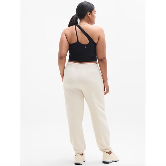 Large, XL - ATHLETA Forever Fleece Mid Rise Jogger Soft Loungewear Cream NWT - Picture 5 of 5